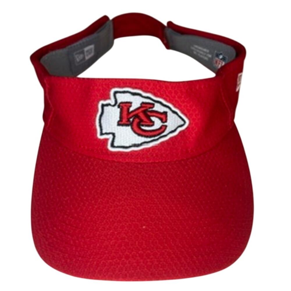 NFL Kansas City Chiefs New Era Red Main Adjustable Visor NWT